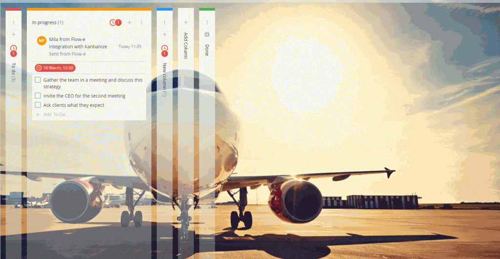 Add notes to a personal Kanban card in Flow-e