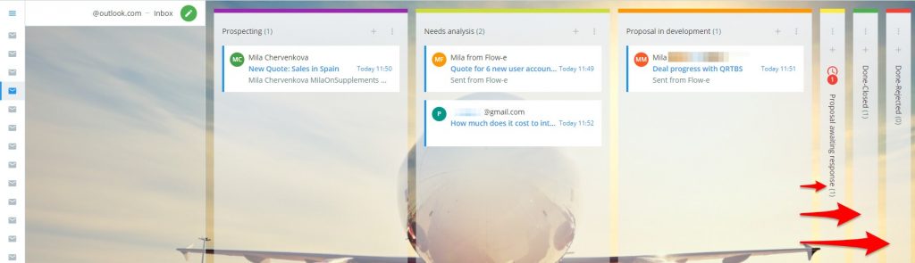 Personal Kanban Board Example for Sales