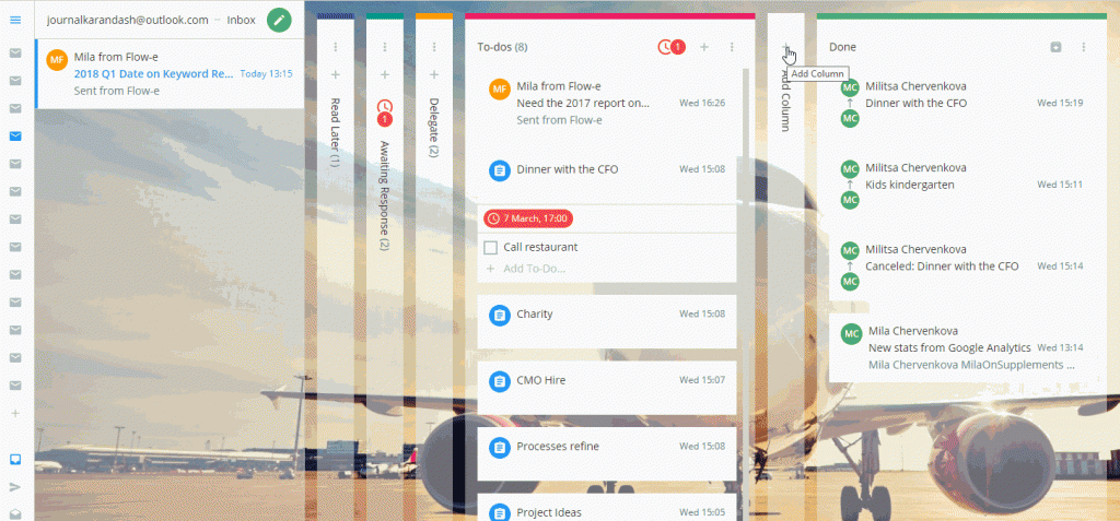 step 1 create new column with Flow-e