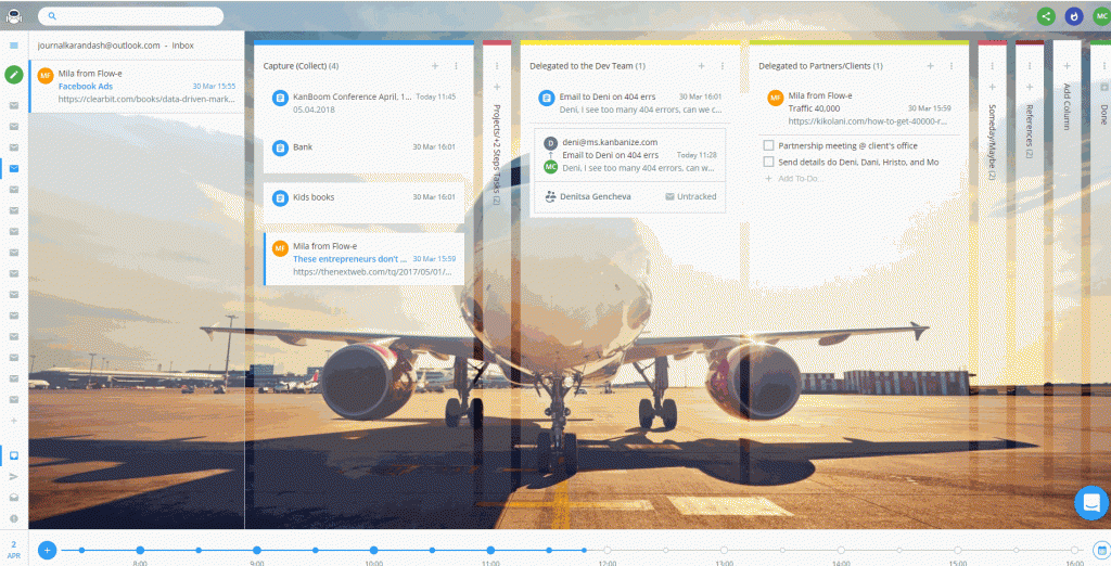 Create evein in GTD Outlook with Flow-e