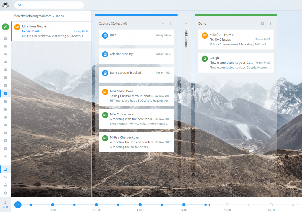 GTD Gmail workflow in Flow-e
